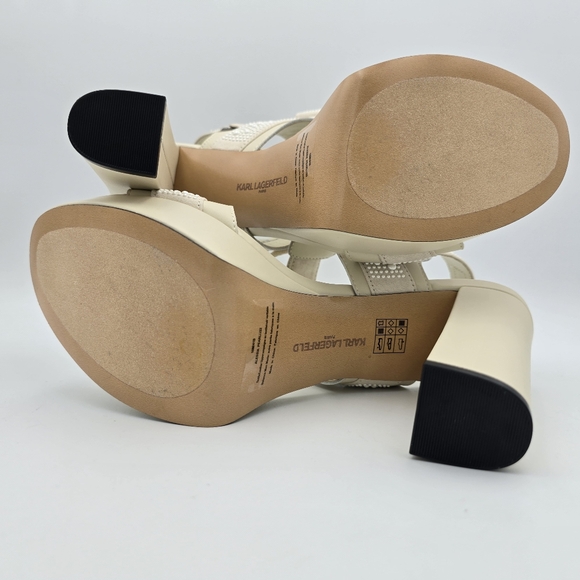 NWOT Karl Lagerfeld Paris Alessia Pearl Platform Sandals, Women's 10 - Picture 13 of 16